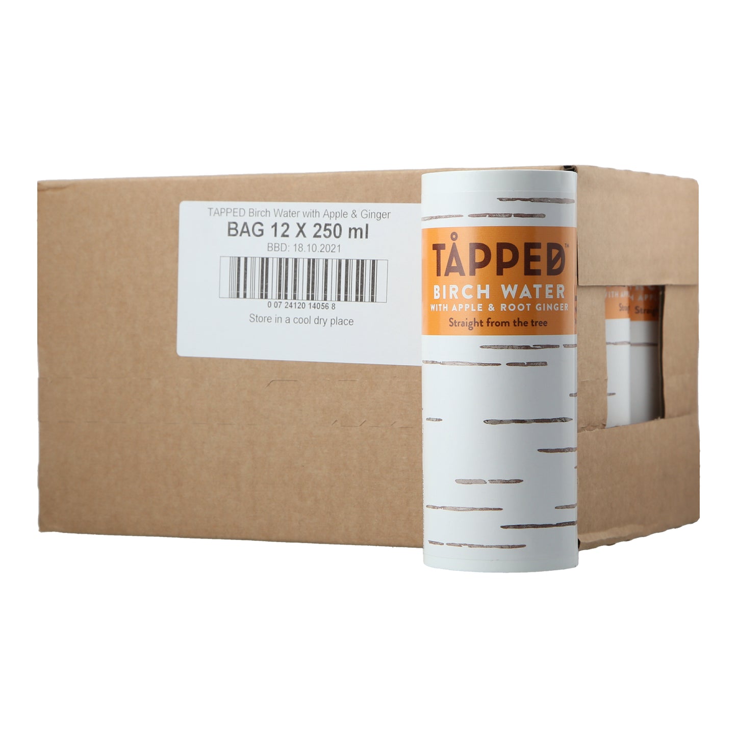 Tapped Pure Birch Water with Apple and Root Ginger