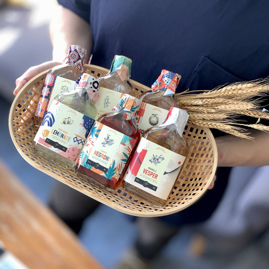 6 Bottled Cocktails Gift Basket