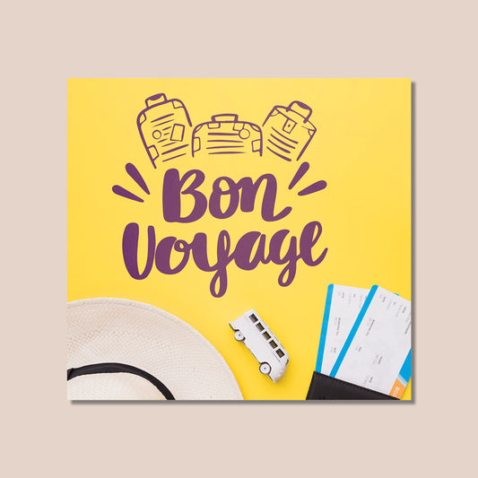 Copy of Bon Voyage - Yellow Flat Lay