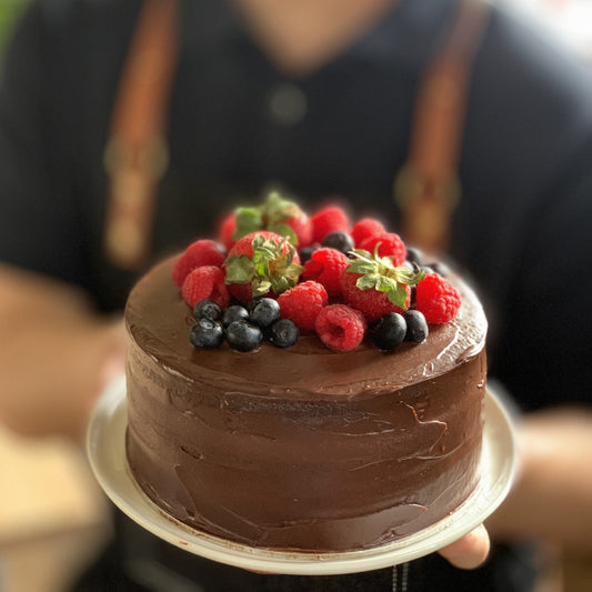 Eggless 66% Double chocolate Cake