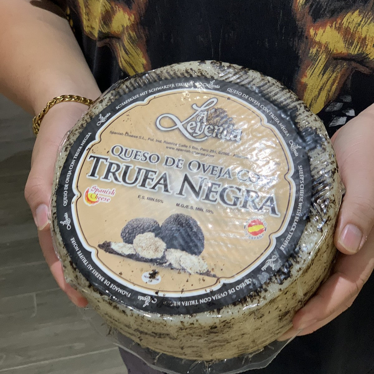 Black Truffle Spanish Cheese Queso Oveja con Trufa Negra (whole wheel)