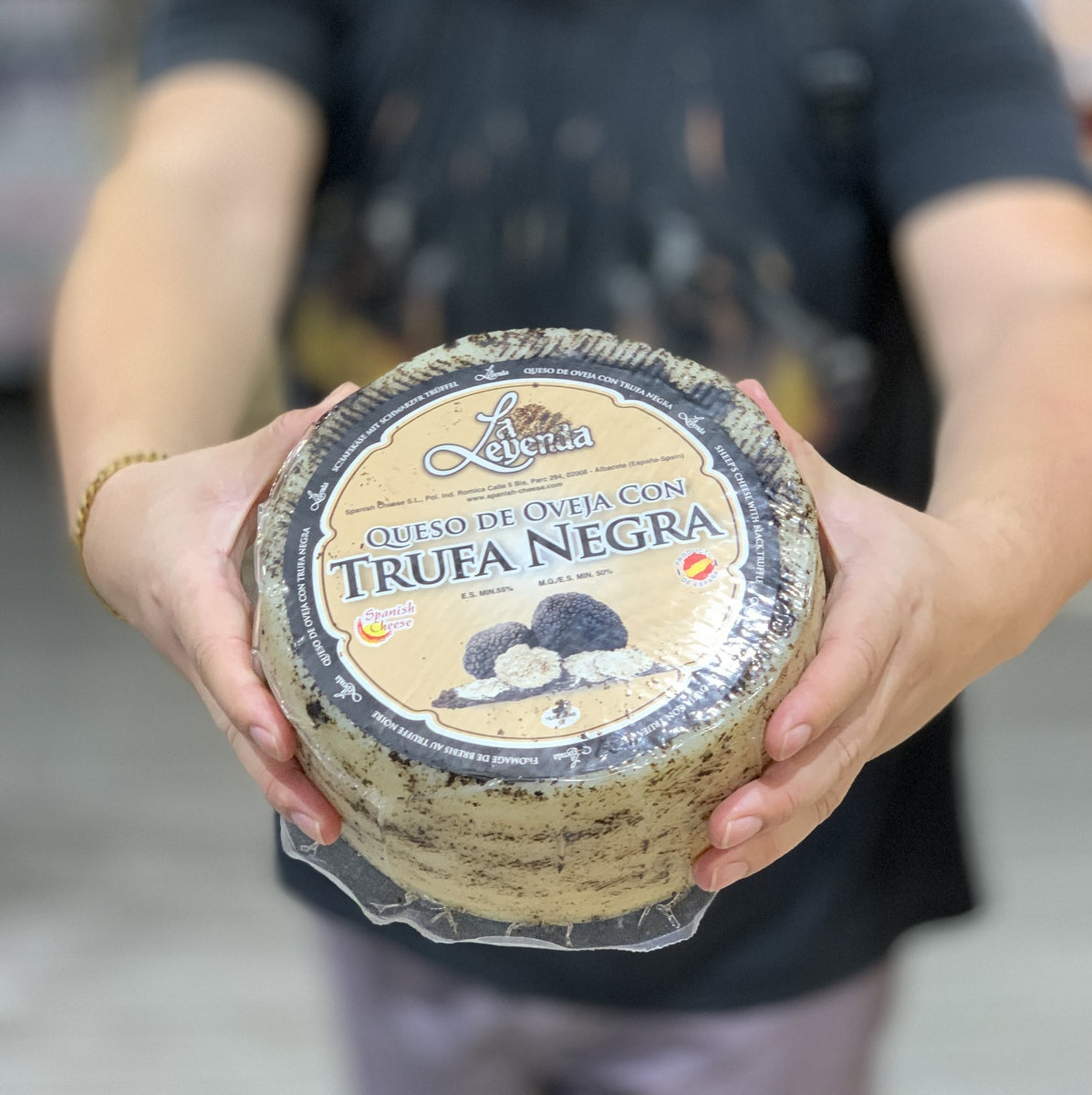 Black Truffle Spanish Cheese Queso Oveja con Trufa Negra (whole wheel)