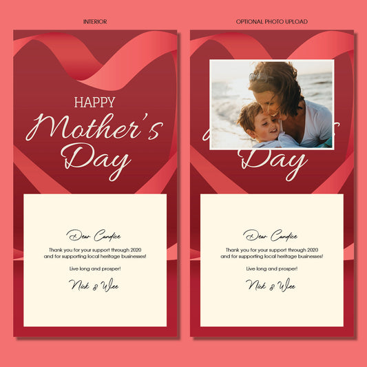 Mother's Day - Red Ribbon Heart