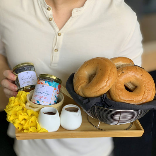 Bagels & Kaya Floating Tray