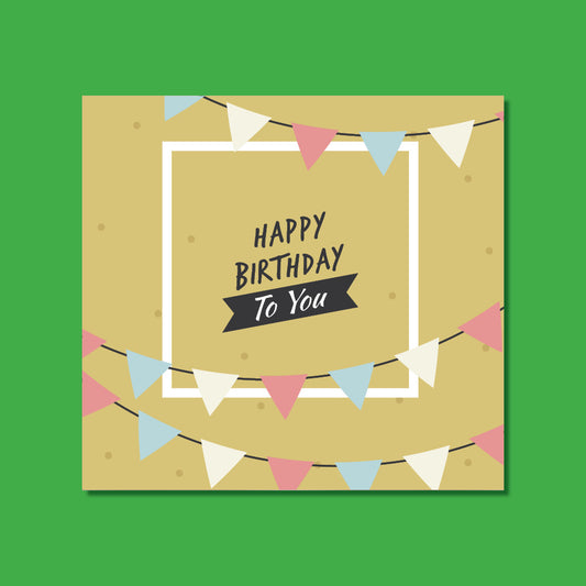 Birthday Card - Mini Flags