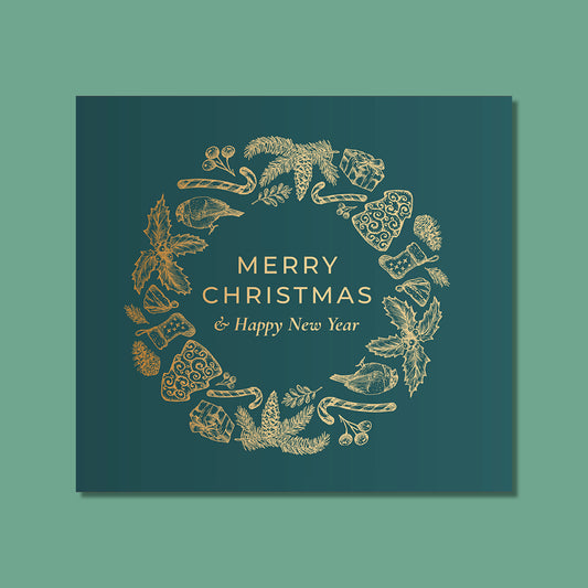 Christmas Card - Golden Christmas Weave