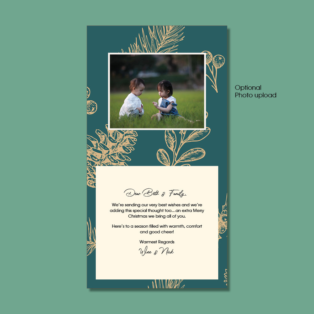 Christmas Card - Golden Christmas Weave