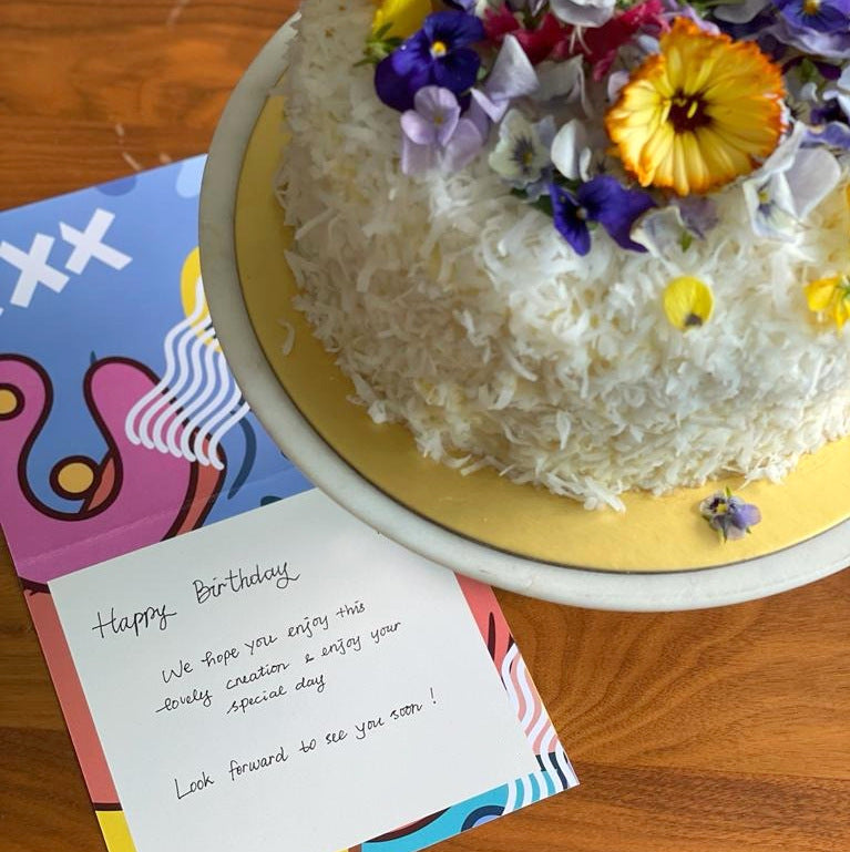 Coconut, Lemon, Yoghurt Floral Cake
