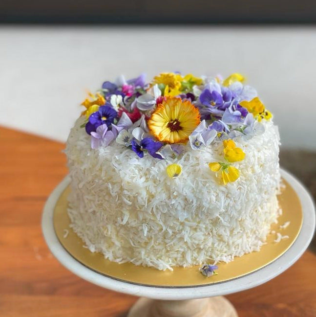Coconut, Lemon, Yoghurt Floral Cake