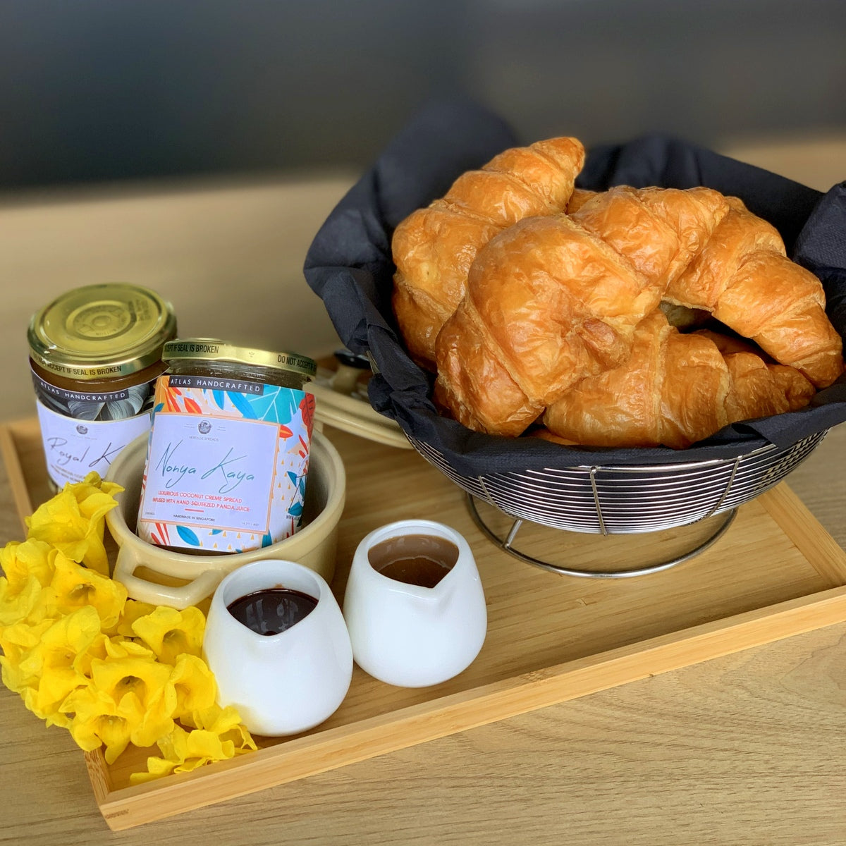 Croissant Breakfast Floating Tray Small