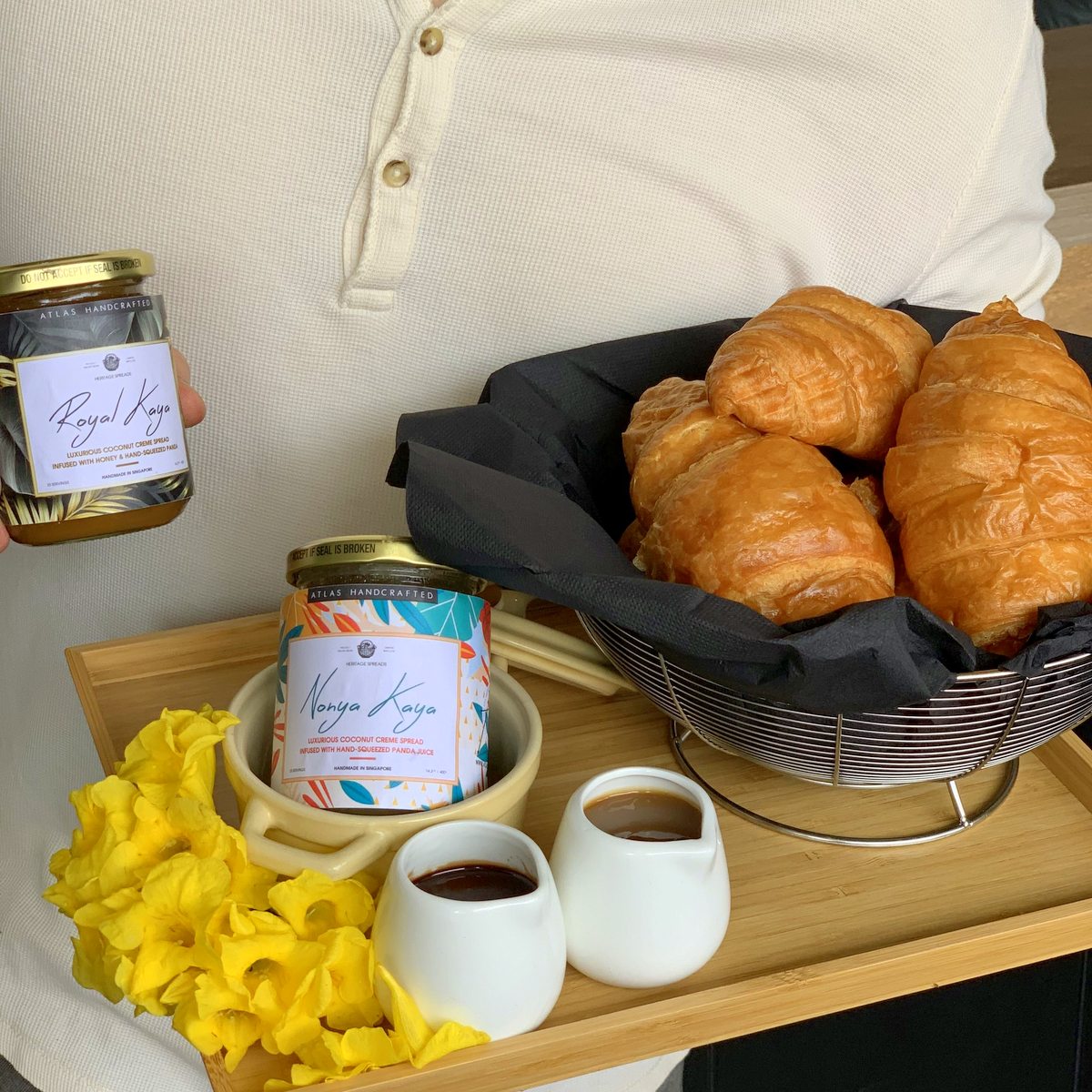 Croissant Breakfast Floating Tray Small
