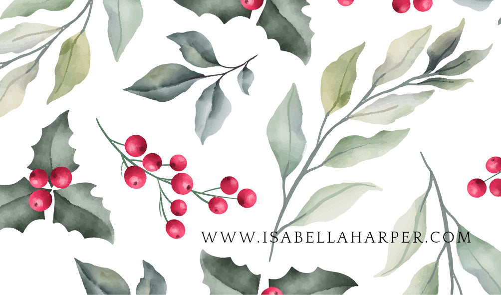 Festive Greens Personalized Cards