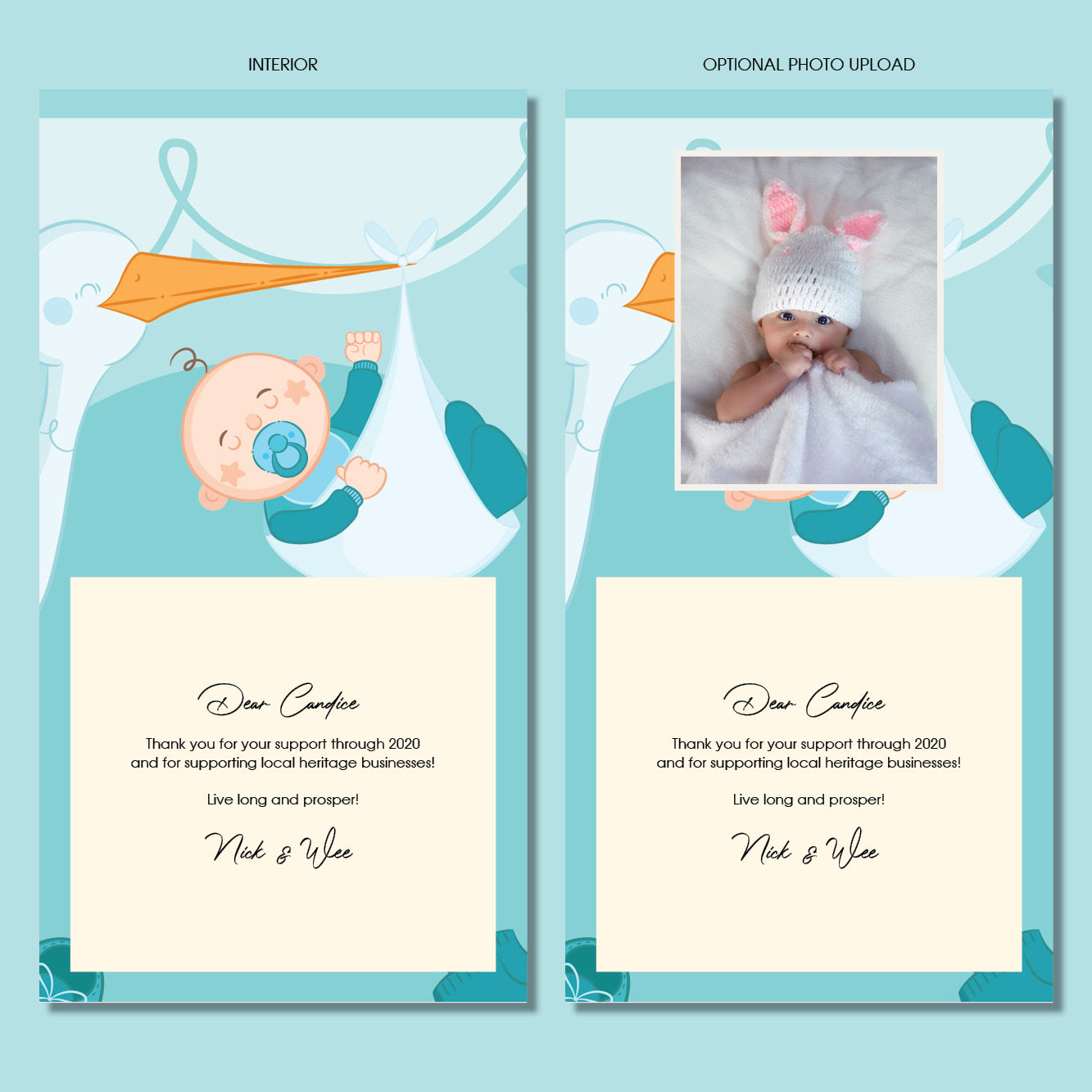 Gender Reveal - Blue Stork
