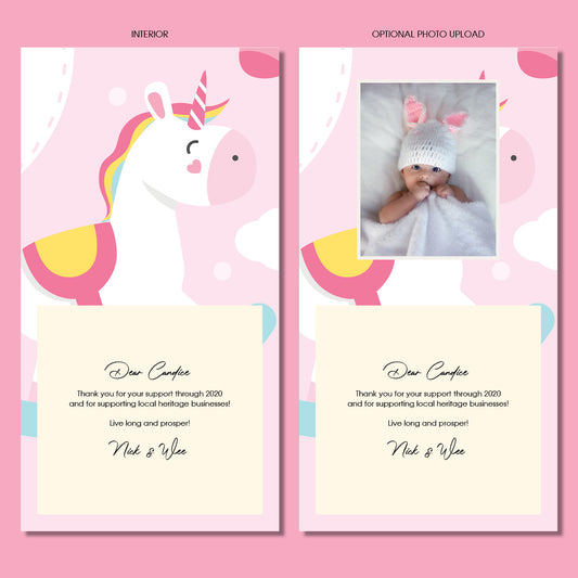 Gender Reveal - Pink unicorn