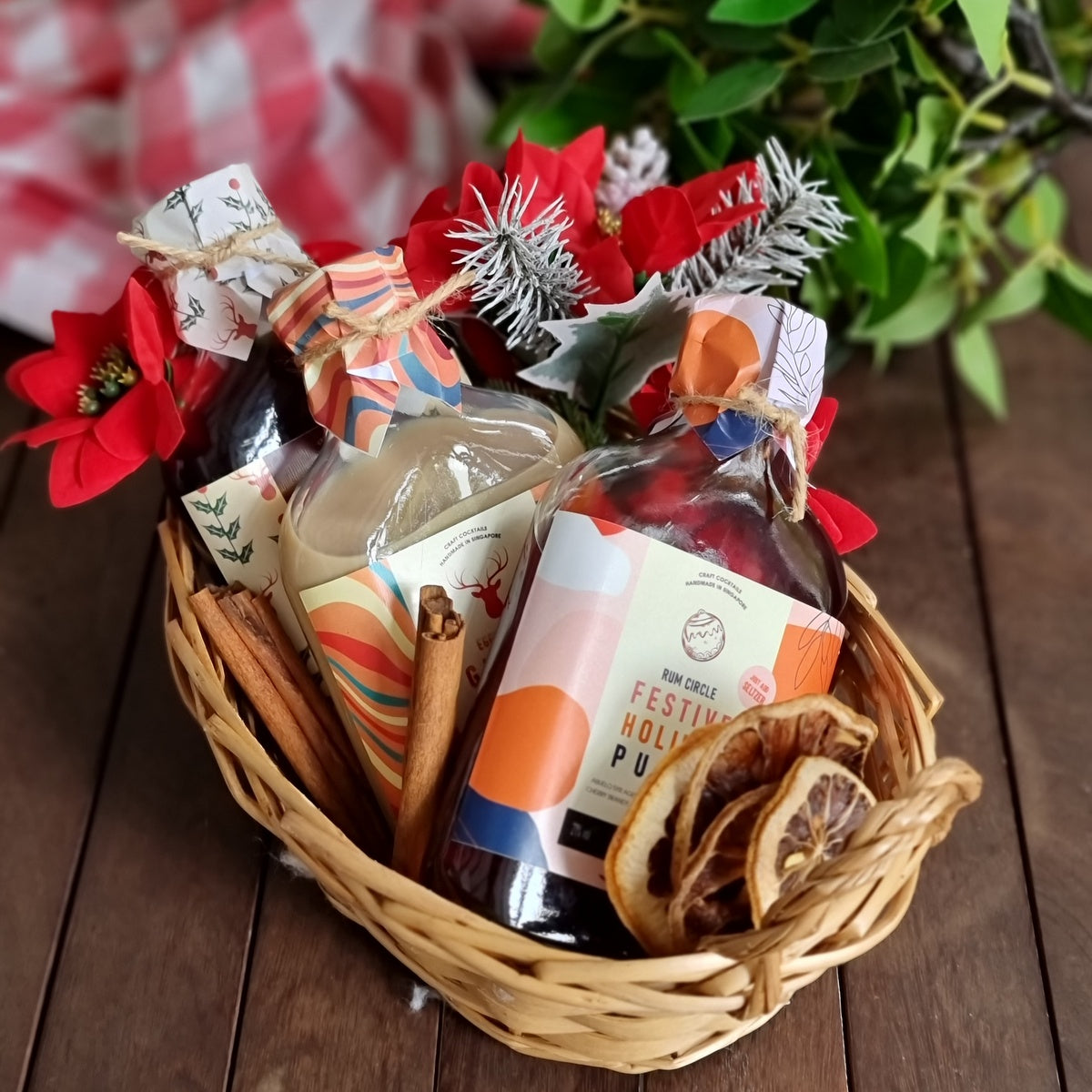 3 Bottled Festive Cocktails Gift Basket