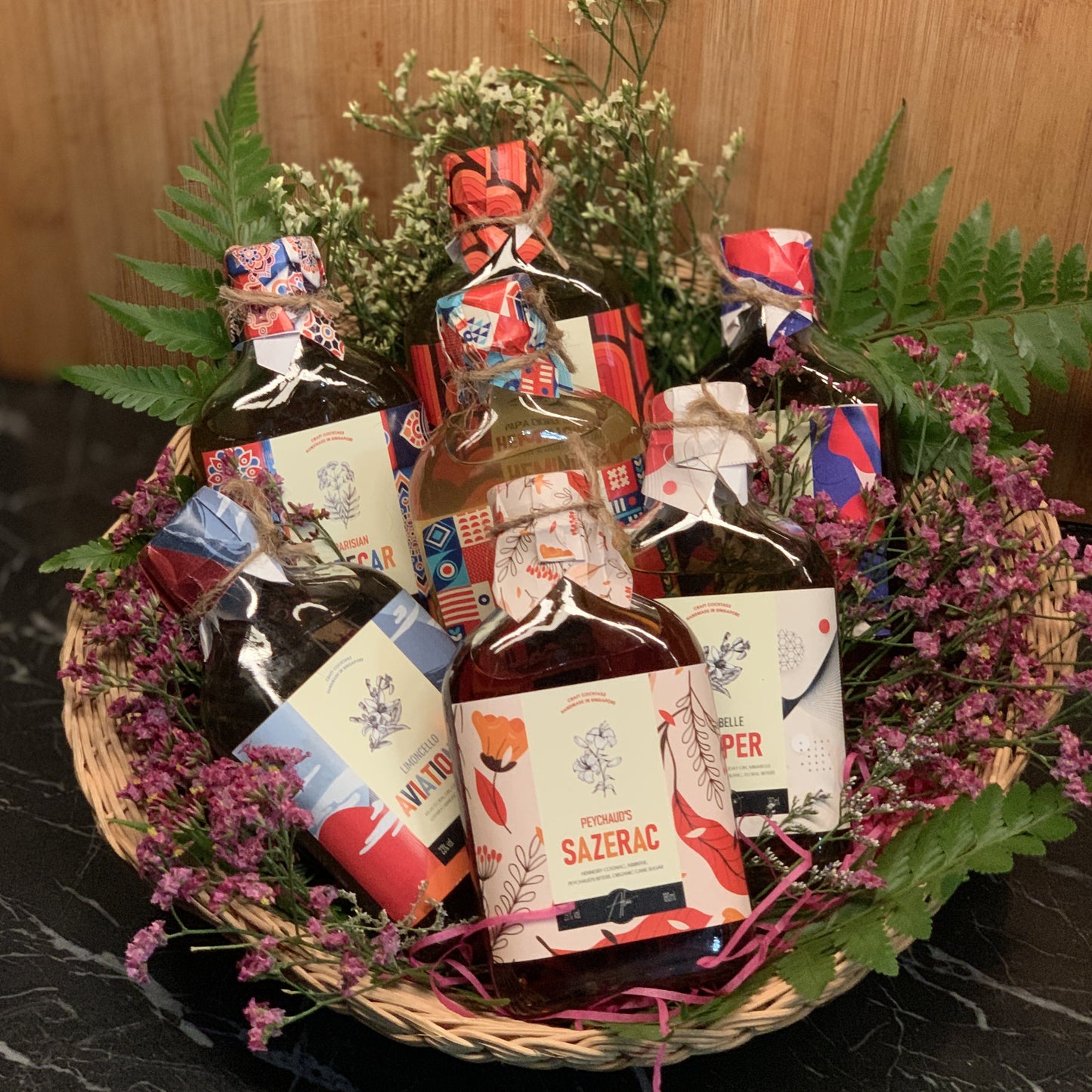7 Bottled Cocktails Gift Basket