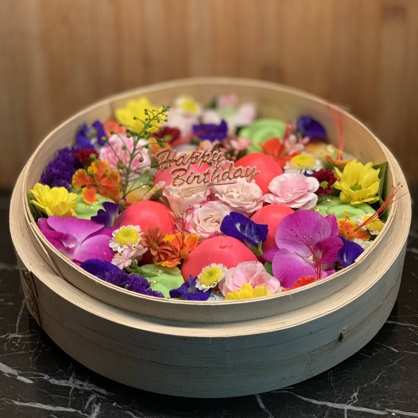 XL ShouTao Bao Nyonya Kueh Bamboo Basket