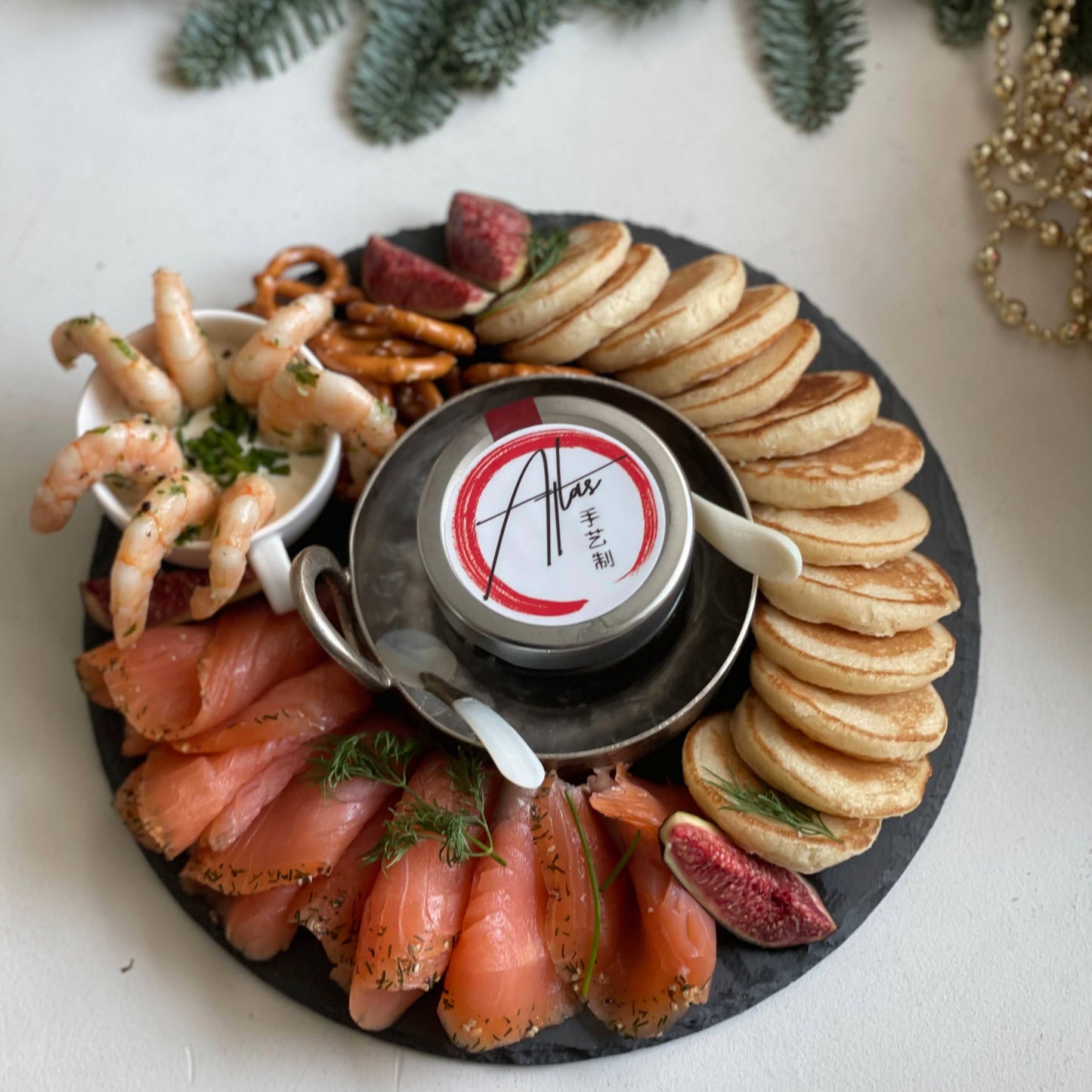 Caviar Seafood Slate Platter