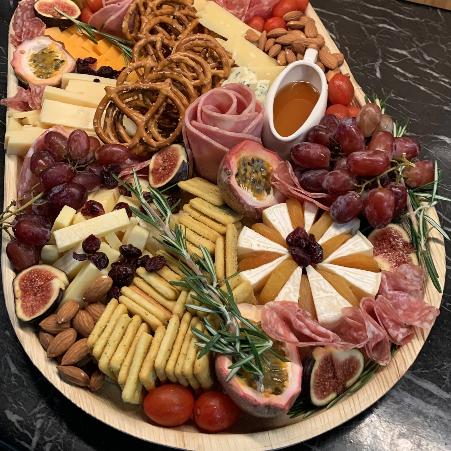 Passion Fruits, Cheese & Charcuterie Grazing Platter