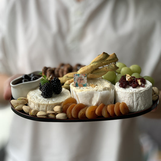 3 Cheese Wheels Lacquered Platter