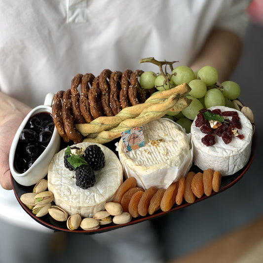 3 Cheese Wheels Lacquered Platter