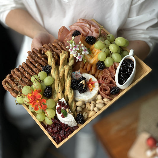 Berries Cheesy Bamboo Platter
