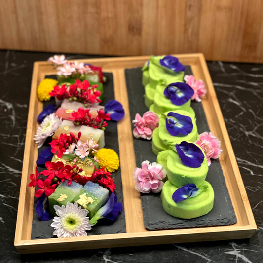 Nyonya Kueh Double Slate Bamboo Platter (4pax)