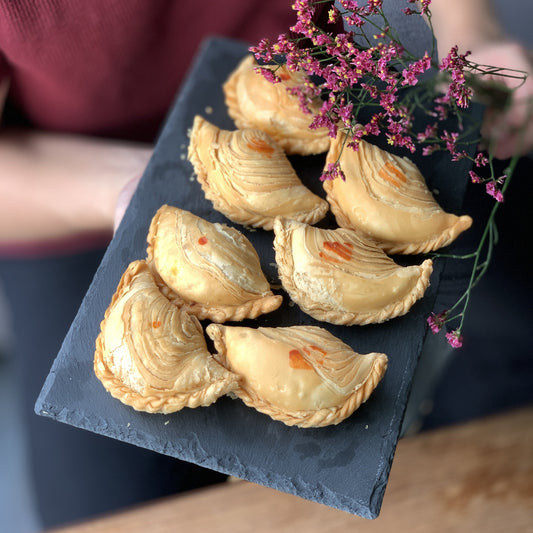 Handmade Curry Puffs Slate Platter