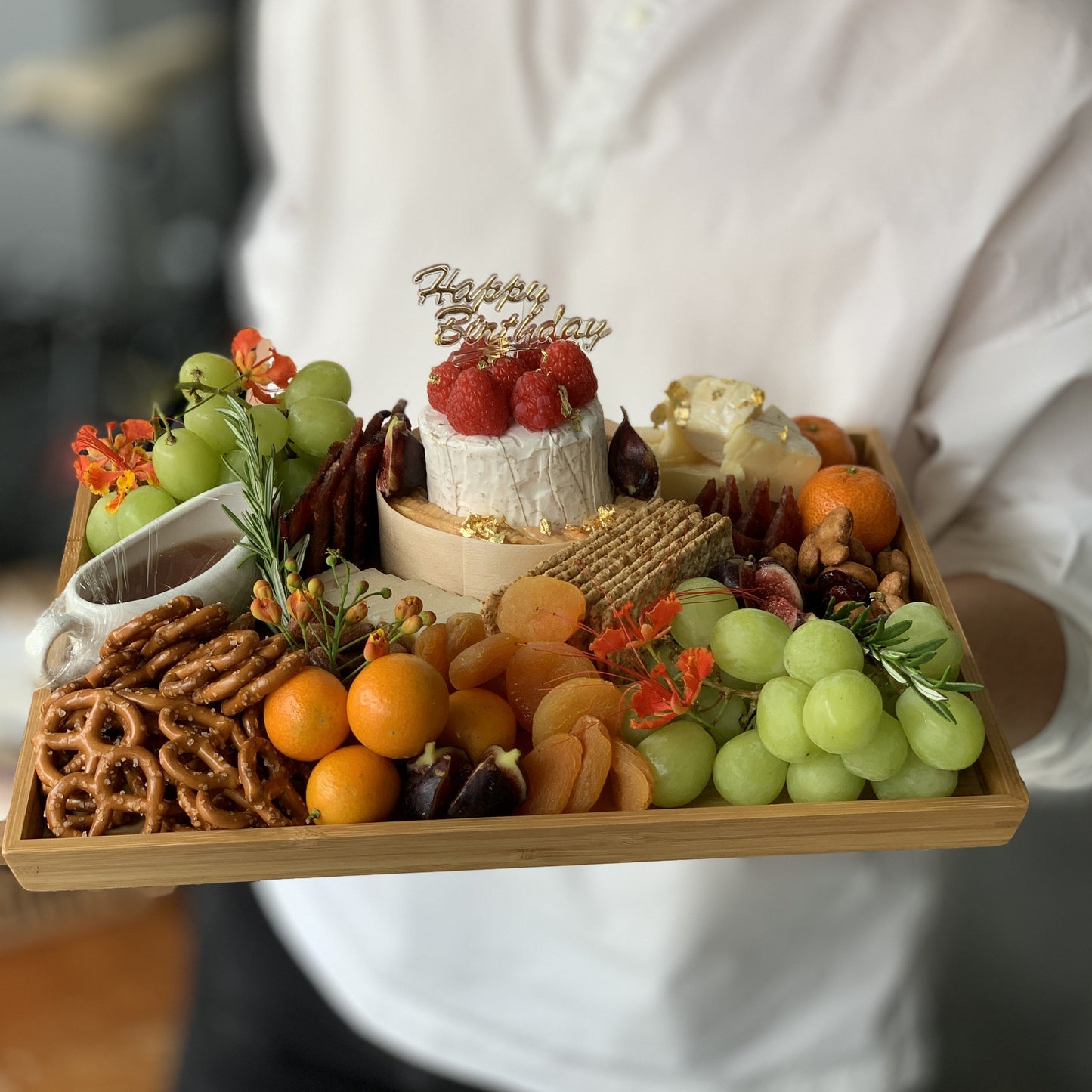 Birthday 2 Tier Cheese Wheel Charcuterie