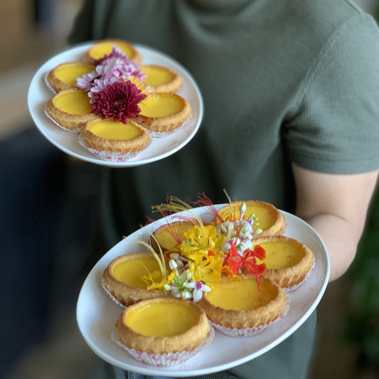 Double Hong Kong Egg Tarts Oval Platter