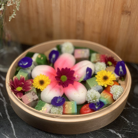 Royal ShouTao Bao Nyonya Kueh Auspicious Oval Bamboo Basket