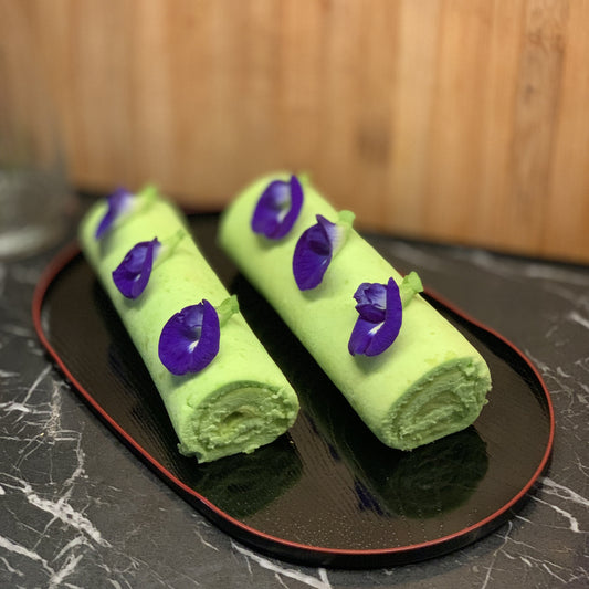 Kaya Pandan Swiss Rolls
