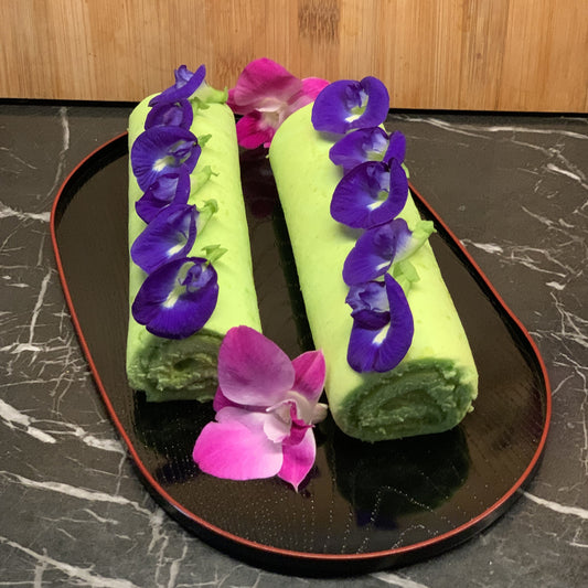 Kaya Pandan Swiss Rolls