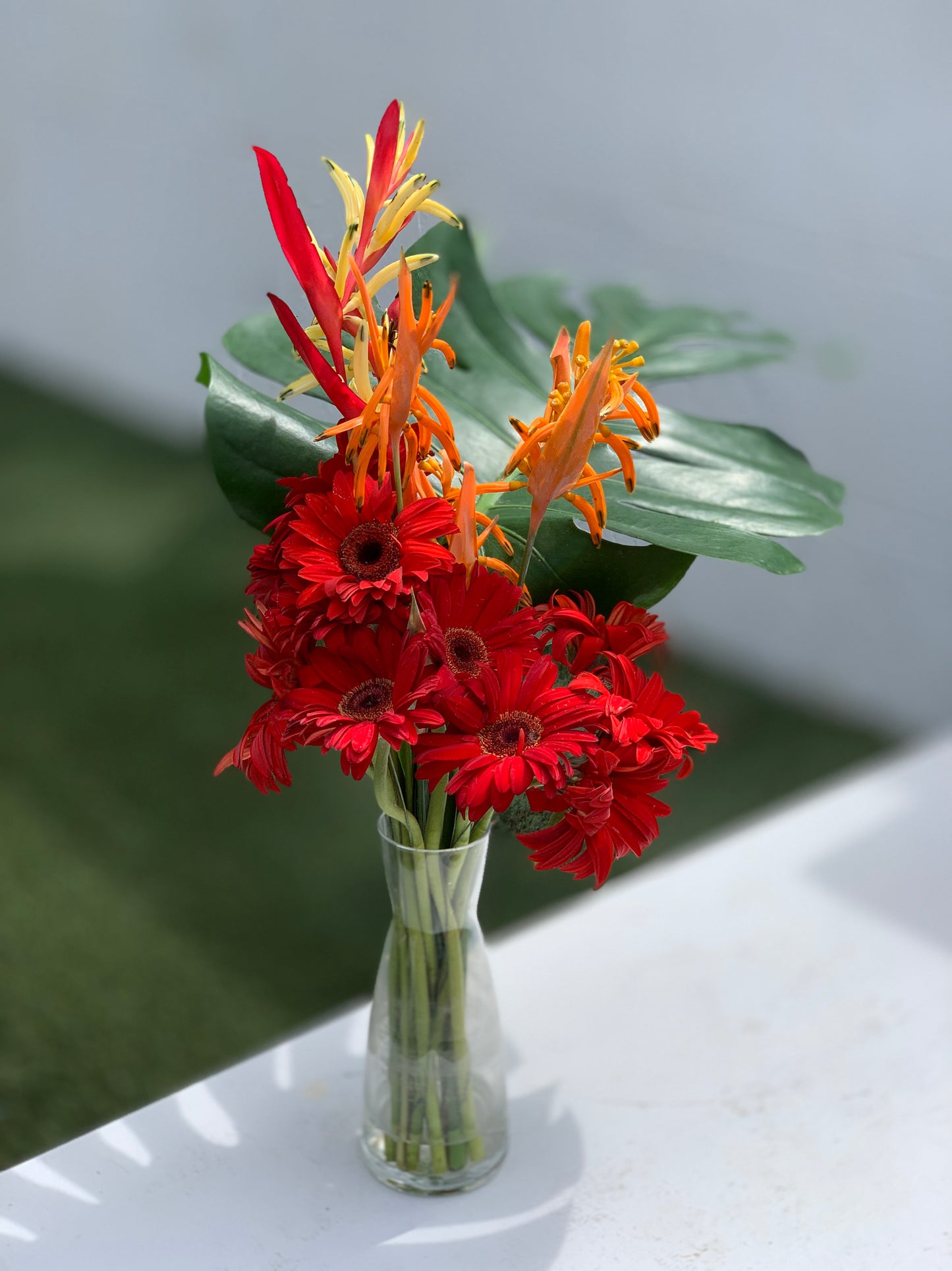 Birds of Paradise Floral Vase