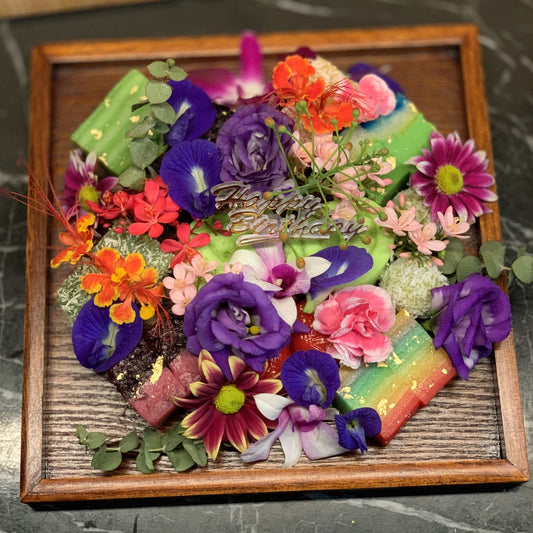 Square Japanese Finewood Nyonya Kueh Platter