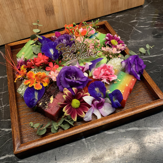 Square Japanese Finewood Nyonya Kueh Platter