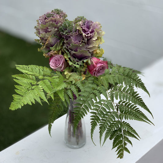 Violet Hues Floral Vase