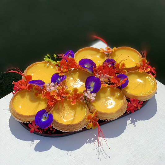 Hong Kong Egg Tarts Long Lacquered Platter