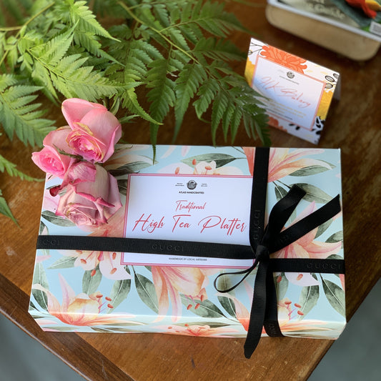 Hong Kong Egg Tarts Long Lacquered Platter