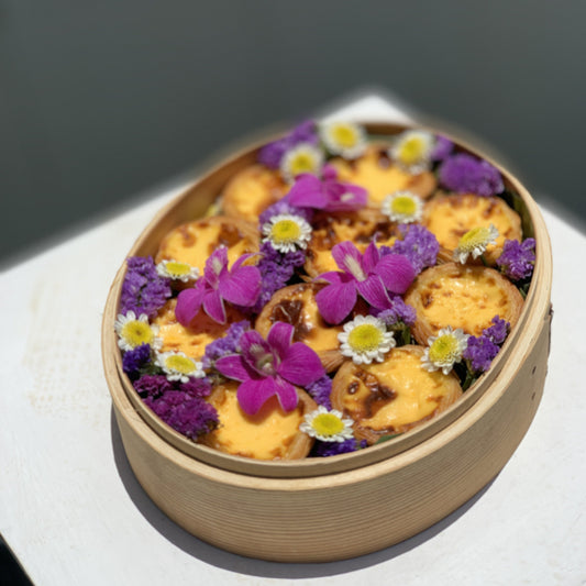 Portuguese Egg Tarts 'Pastéis de Nata' Royale Oval Basket