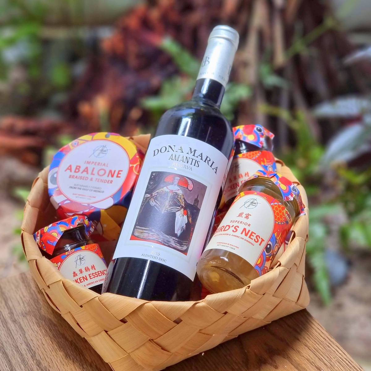 Longevity & health Chinese TCM hamper (Premium Red Wine)