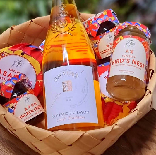 Longevity & health Chinese TCM hamper (Premium Rose or White Wine)