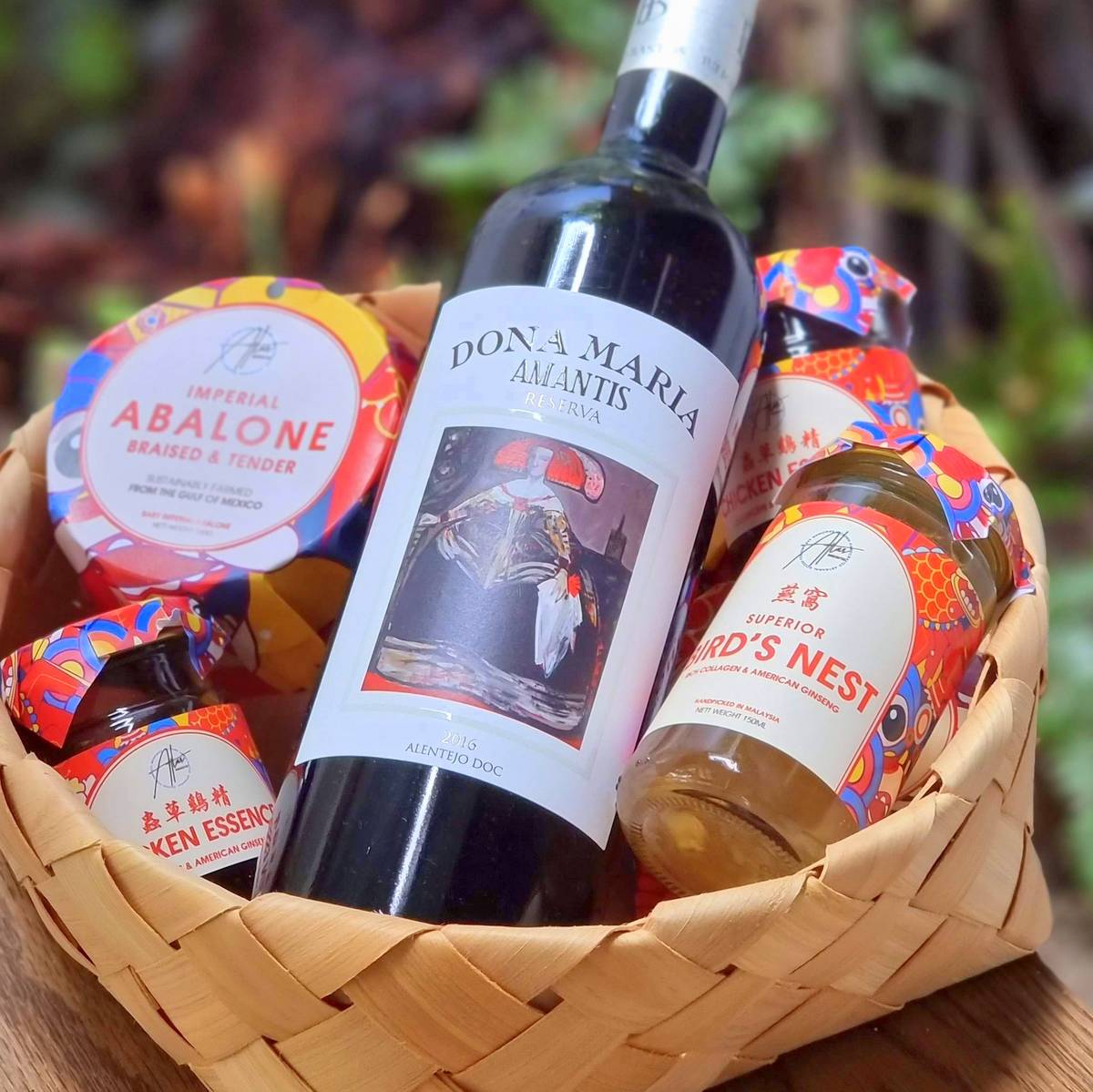 Longevity & health Chinese TCM hamper (Premium Red Wine)