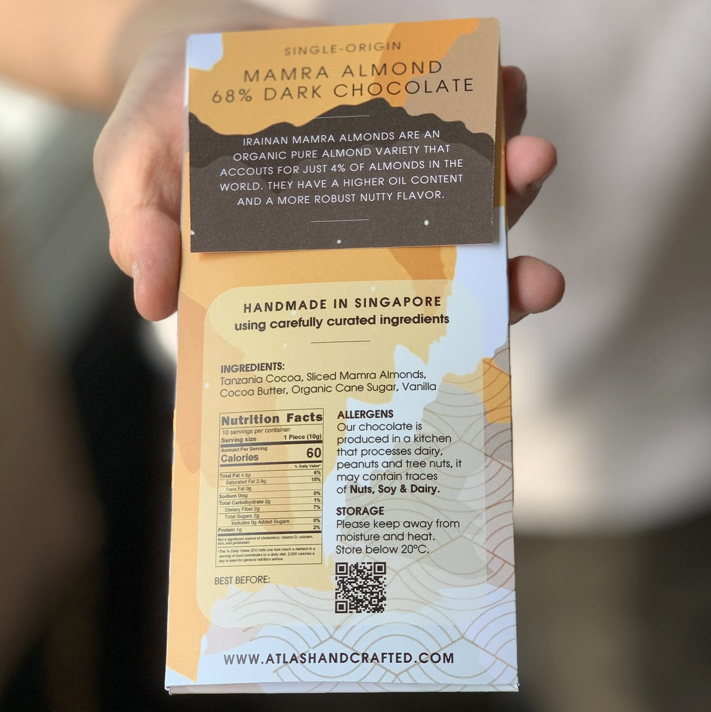 Mamra Almond 68% dark chocolate
