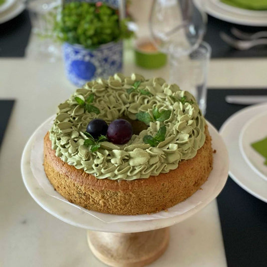 Matcha & Yuzu Decadence Almond cake