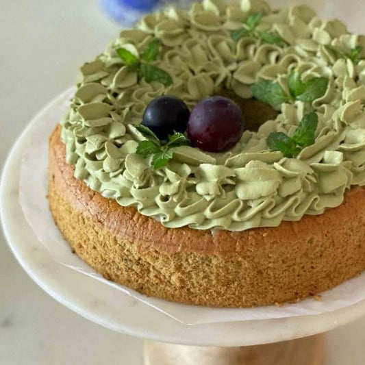 Matcha & Yuzu Decadence Almond cake
