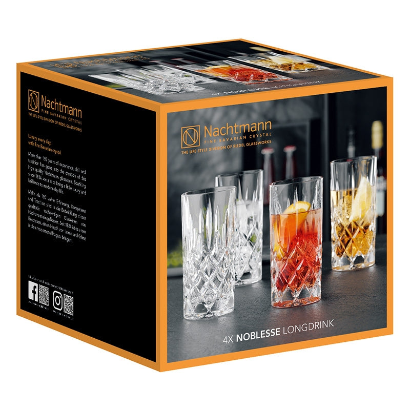 Noblesse Water & Juice Longdrink Glass, Set of 4