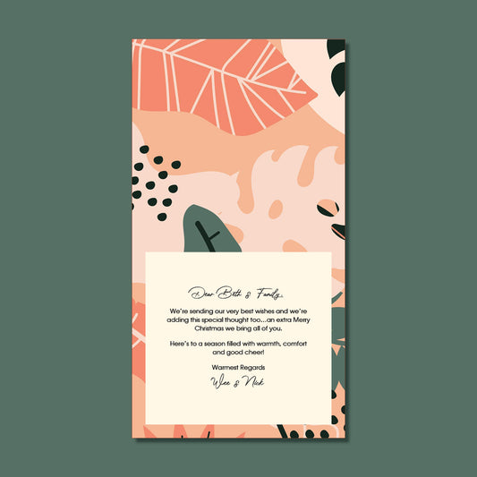 Thank You Card - Vectored Leaves