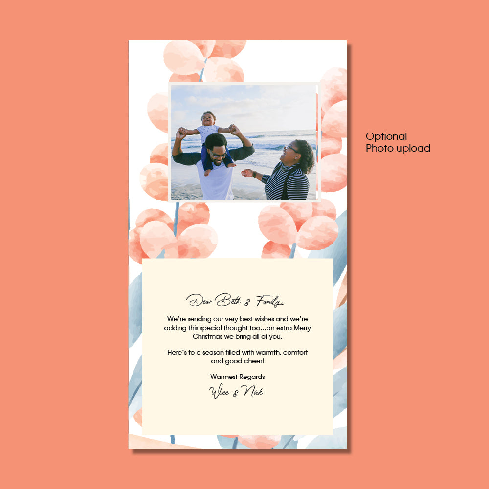 Thank You Card - Pink Flowers