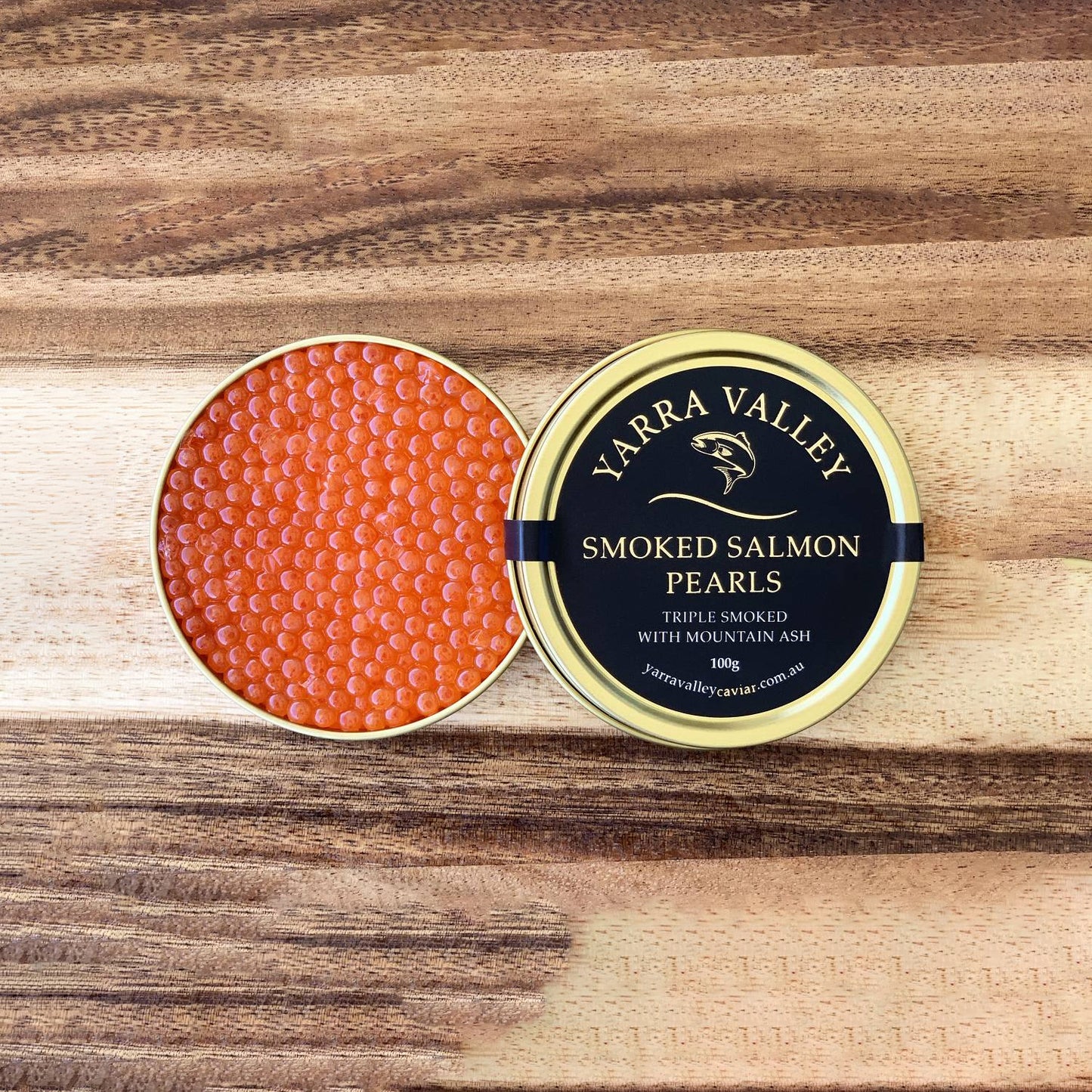 Yarra Valley Caviar Smoked Salmon Pearls (100gm)